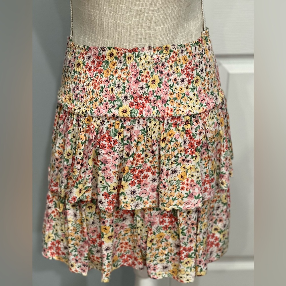 Vero Moda Floral Layered Skirt